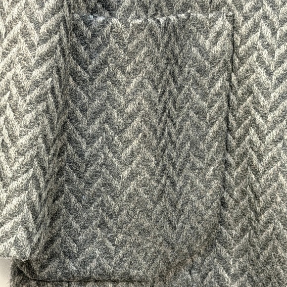 VTG Thalhimers Wool Herringbone Gray Blazer Made in Japan SIze 10 - Picture 5 of 14